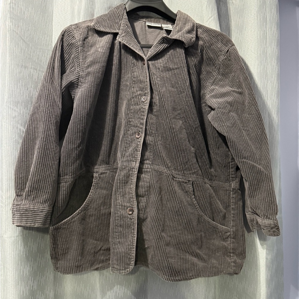 Fashion Bug Women's Charcoal Corduroy Utility Jacket